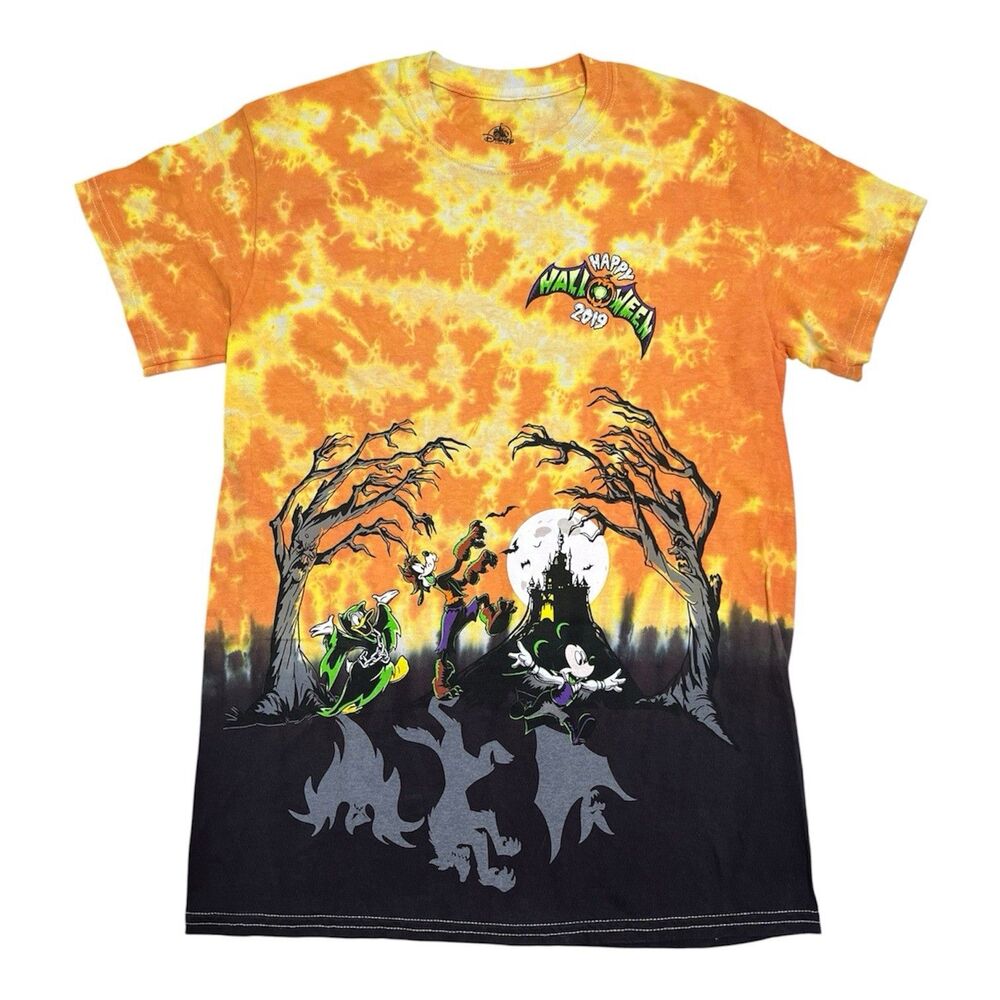 Disney Parks Walt Disney World Halloween 2019 Shirt Mens Small Tie Dye Mickey